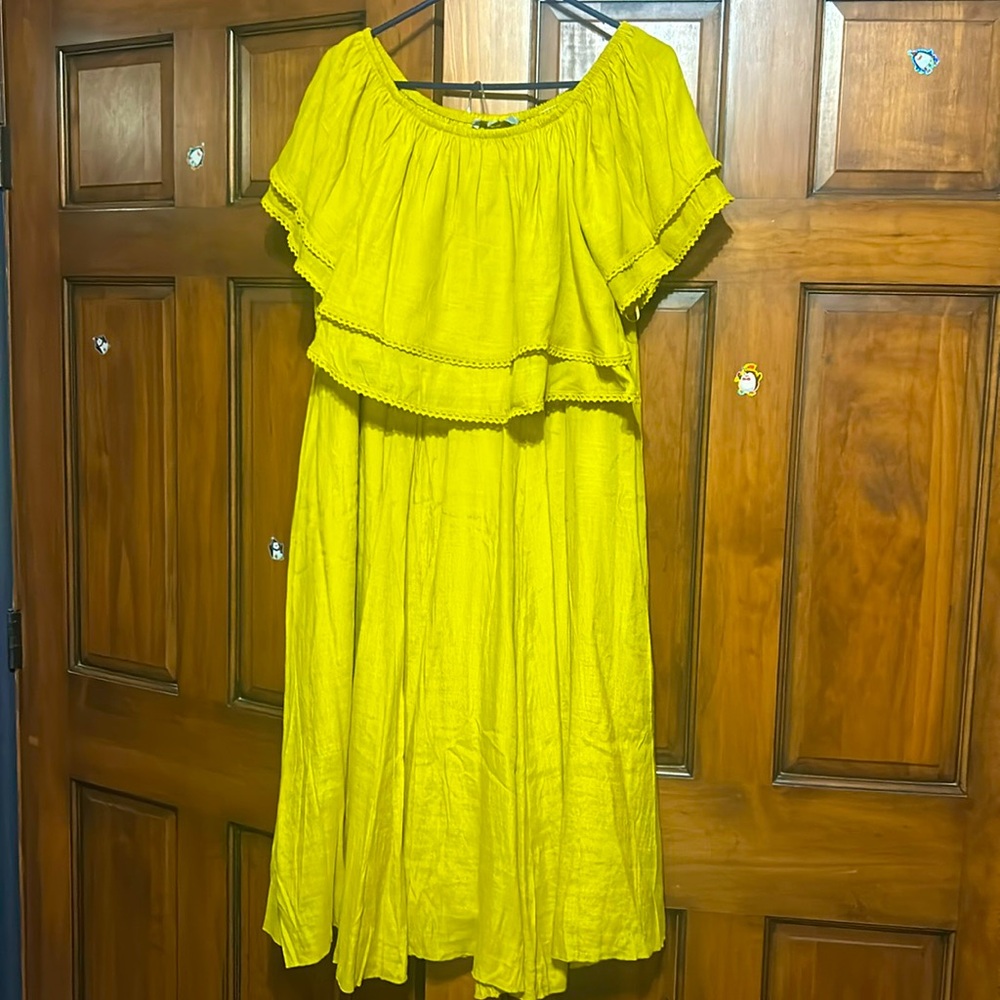 Yellow summer dress(2 piece set)